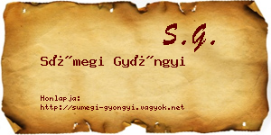 Sümegi Gyöngyi névjegykártya