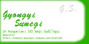 gyongyi sumegi business card